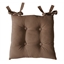 Lot de 2 galettes de chaise carrées Marron