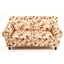 Brown arabesque 2 seater sofa cover