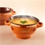 2 stoneware soup bowls