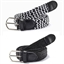 Lot de 2 ceintures élastiques (noir + noir/blanc)