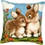 Canvas kussenset konijnen