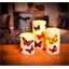 3 led-kaarsen met vlinders