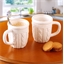 2 knit-style mugs