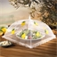 Lot de 2 cloches protège-plat citron