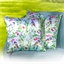 2 satin bird motif cushions / White cushion pad