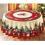 Poinsettia and Christmas tree tablecloth