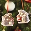 Lot de 2 suspensions maison de Noël