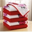 6 red floral kitchen towels