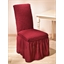4 long ruffled chair covers Beige or Burgundy