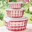 3 vintage pink containers