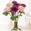 Rose artificielle pêche ou violet